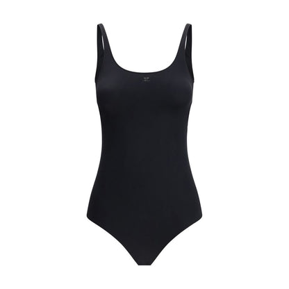 Courrèges Black Elastane One-Piece Swimsuit
