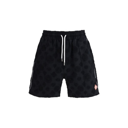Casablanca Black Cotton Bermuda Shorts