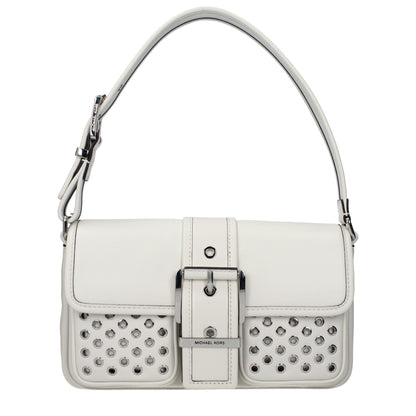 Michael Kors White Leather Shoulder Bag