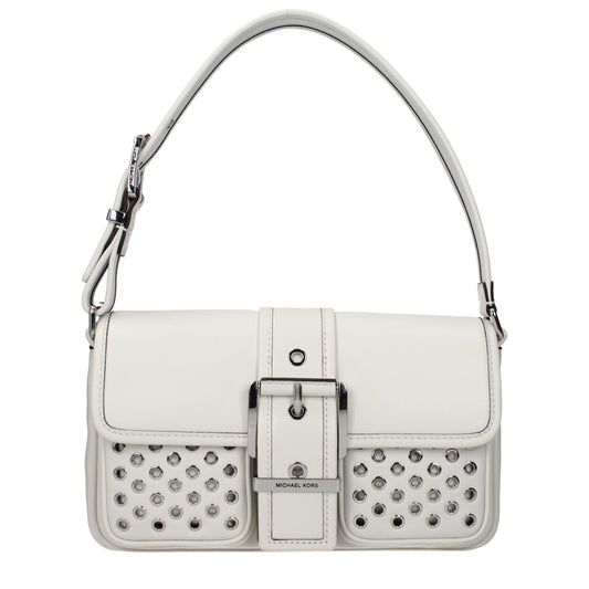 Michael Kors White Leather Shoulder Bag