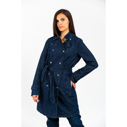 Gas Blue Cotton Denim Jacket