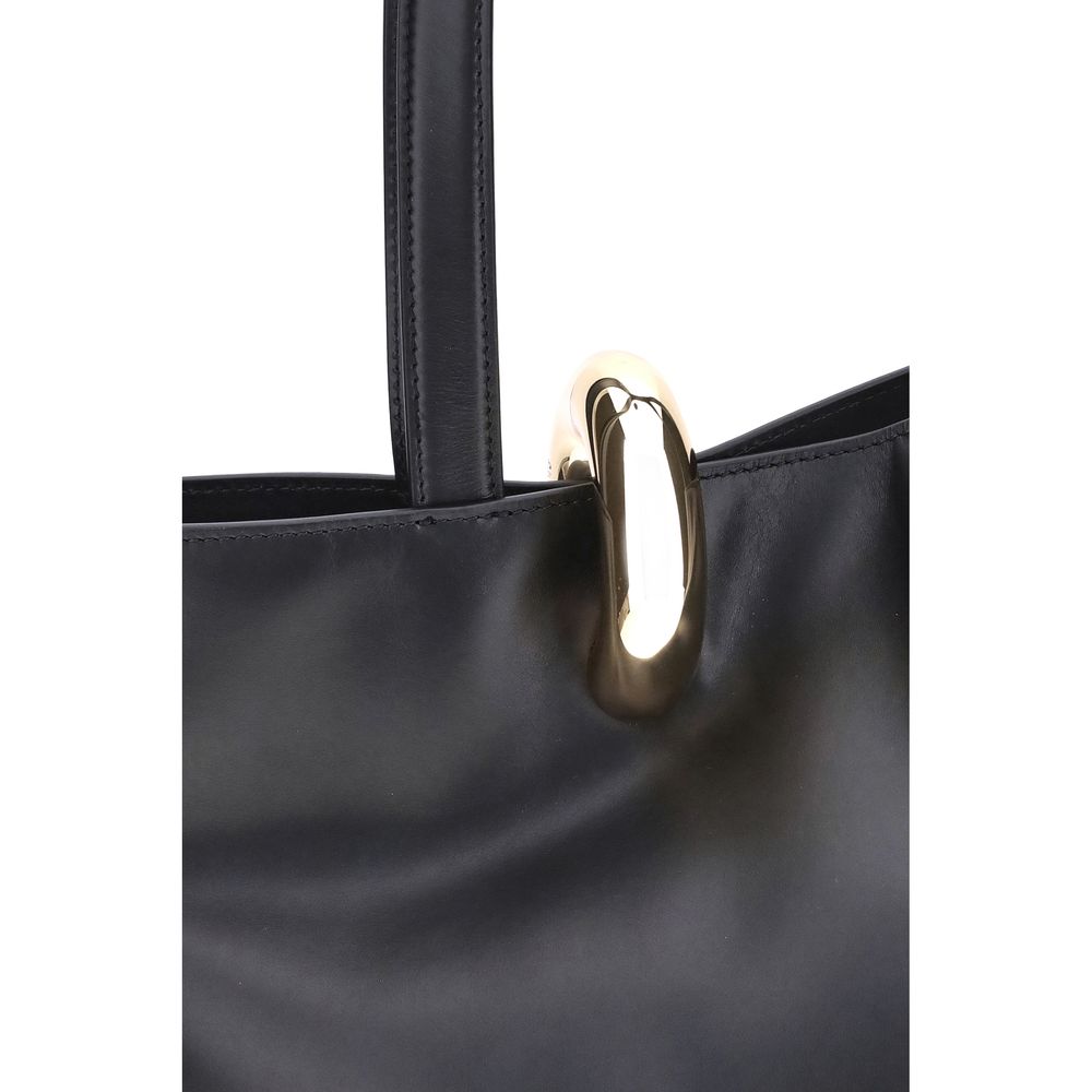 Jacquemus Black Calf Leather Bos Taurus Shoulder Bag