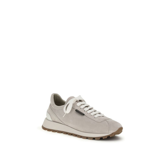 Brunello Cucinelli Gray Rubber Platform Sneakers