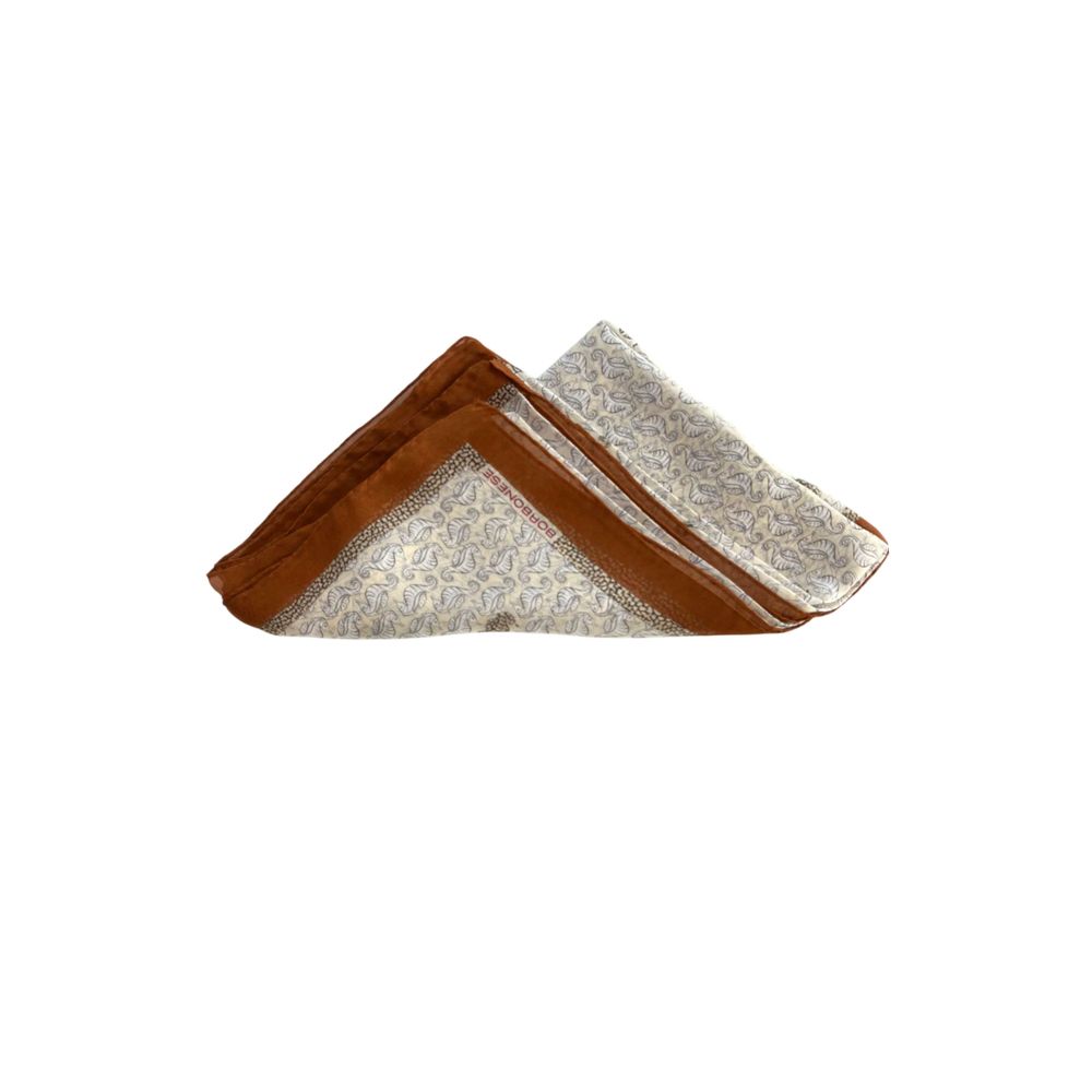 Borbonese Brown Silk Women Scarf
