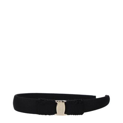 Salvatore Ferragamo Black Cotton Headband
