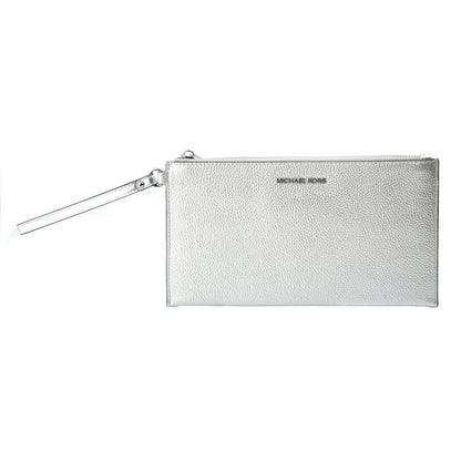 Michael Kors Gray Leather Clutch Bag