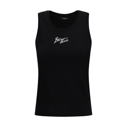Balmain Black Cotton T-Shirt