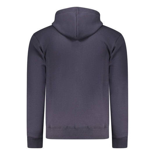 Coveri Moving Blue Cotton Men's Hooded Sweatshirt