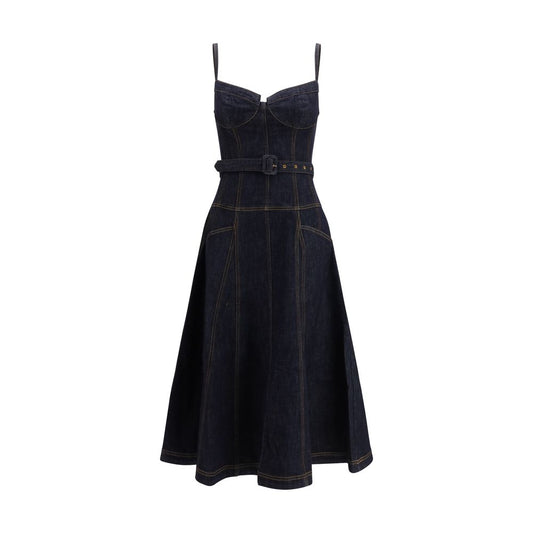 Self-Portrait Blue Cotton Casual Dress