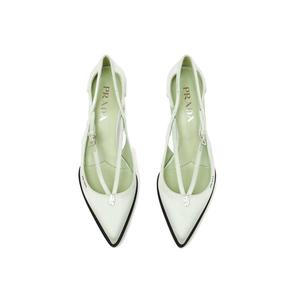 Prada Bicolor Silk High Heel Pumps
