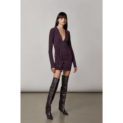 Patrizia Pepe Purple Acetate Cocktail Dress
