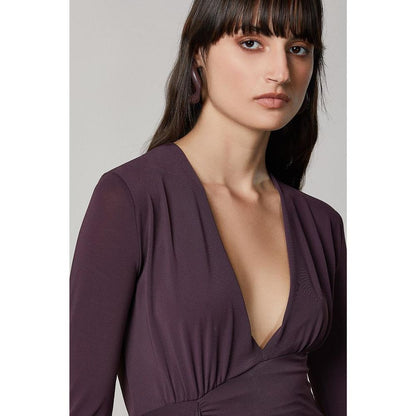 Patrizia Pepe Purple Acetate Cocktail Dress