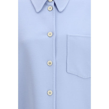 Fabiana Filippi Blue Fleece Wool Shirt