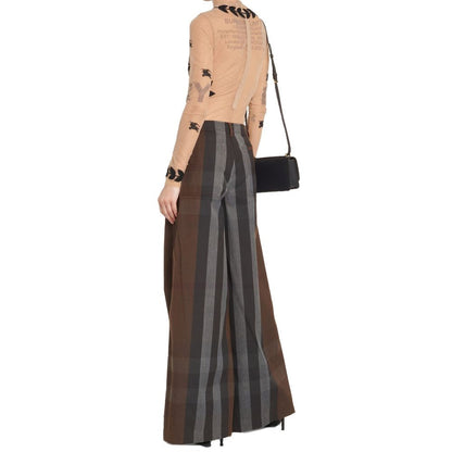 Burberry Brown Cotton Casual Pants