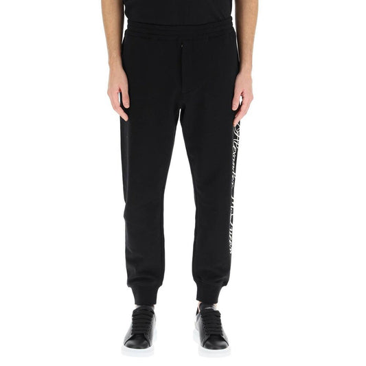 Alexander McQueen Black Cotton Joggers (Workout Pants)