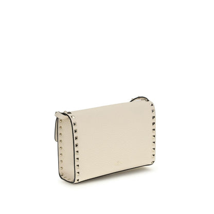 Valentino Garavani Beige Calf Leather Bos Taurus Shoulder Bag