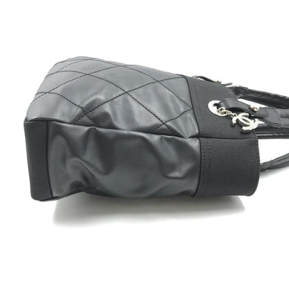 Chanel Black Canvas Paris-Biarritz Tote PM Handbag