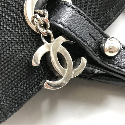 Chanel Black Canvas Paris-Biarritz Tote PM Handbag