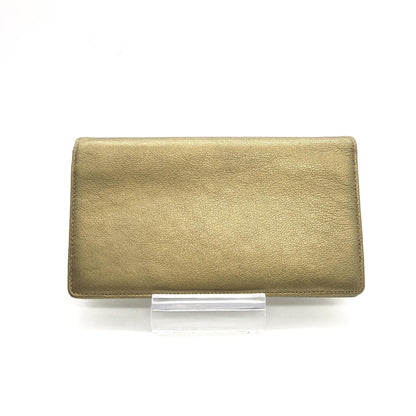 Chanel Gold Tone Caviar Leather Bifold Wallet