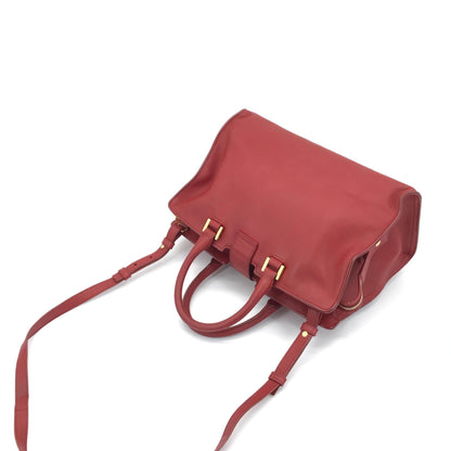 Saint Laurent Leather Handbag With Y Logo