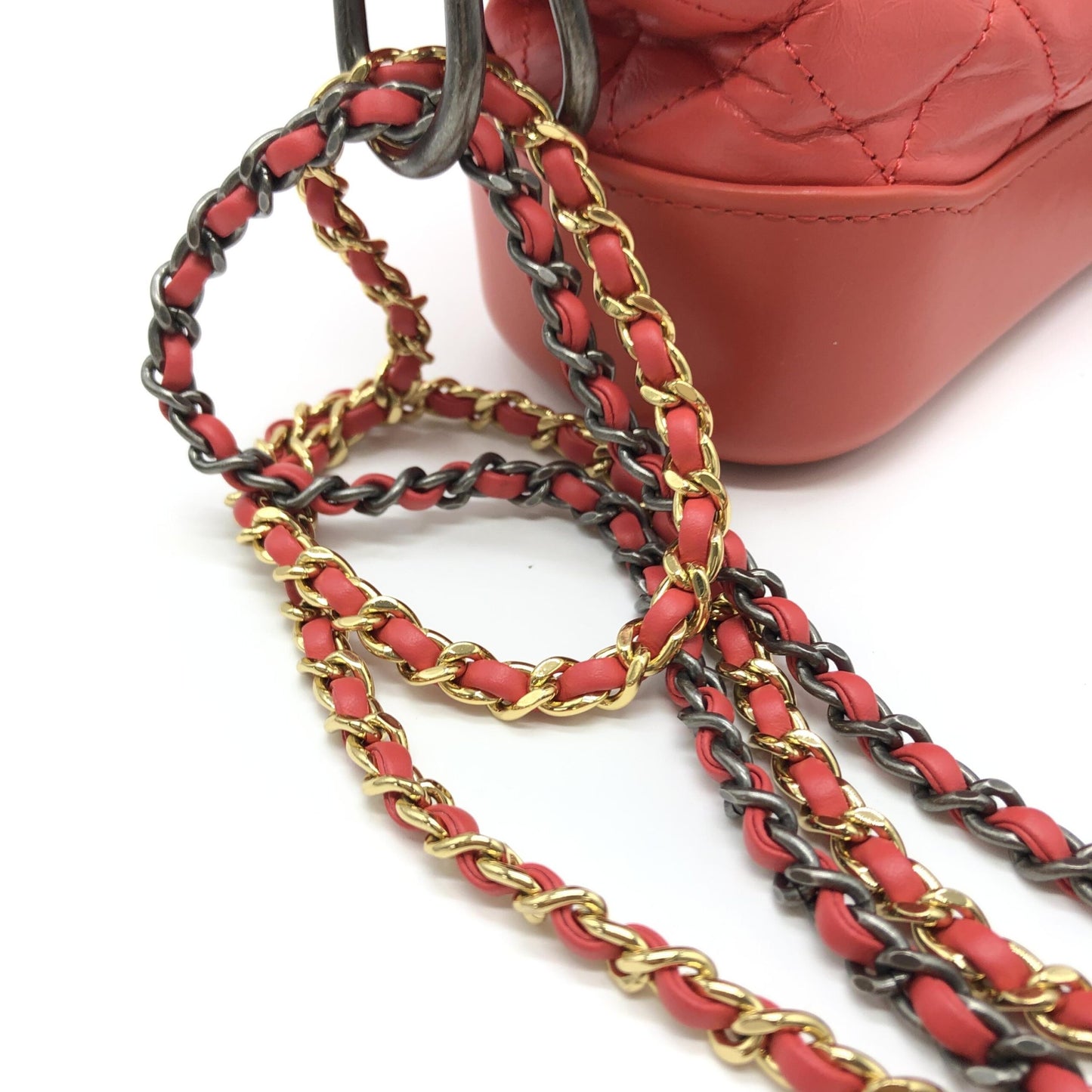 Chanel Red Gabriel Chain Shoulder Bag