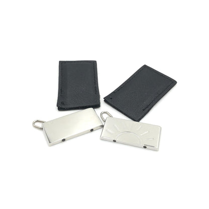 Hermès Silver Tone Half Sun Pendant Set