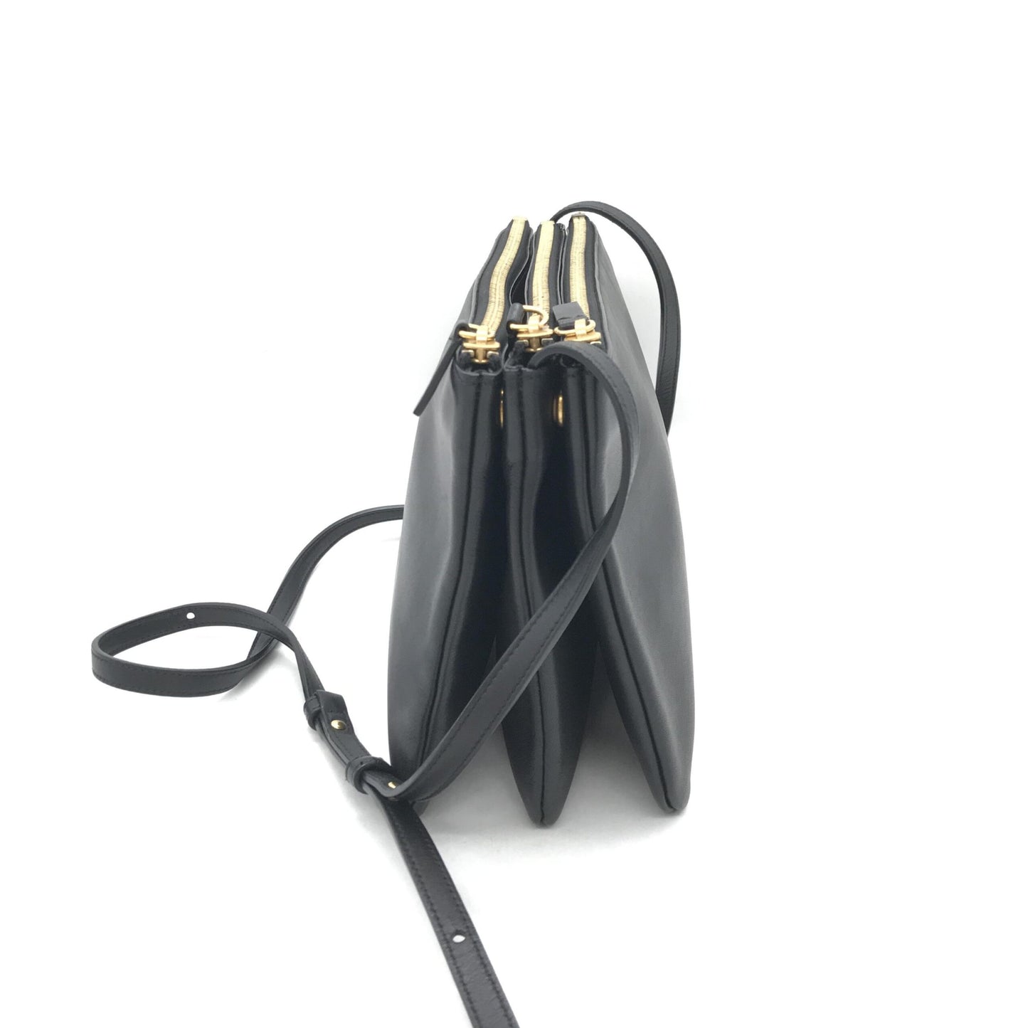 Celine Trio Black Leather Shoulder Bag