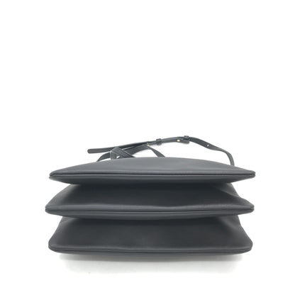 Celine Trio Black Leather Shoulder Bag