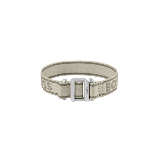 Hugo Boss Beige Fabric Bracelet