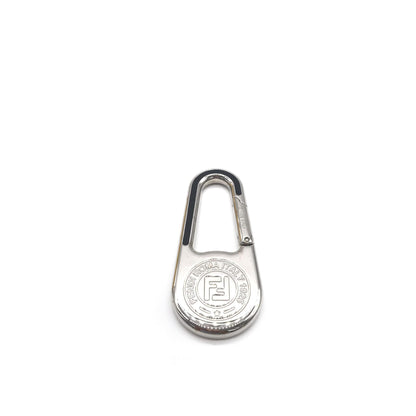 Fendi Silver Metal Compass Charm Keychain