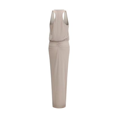 The Andamane Gray Polyester Long Dress