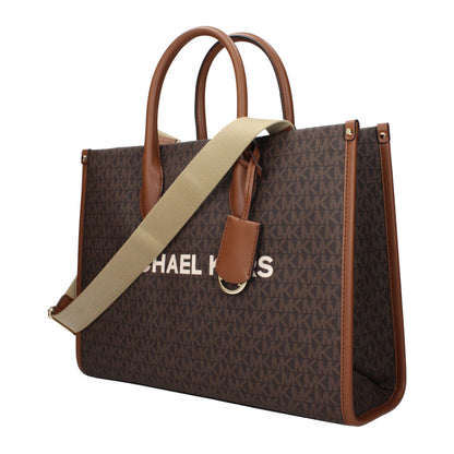 Michael Kors Brown Fabric Handbag