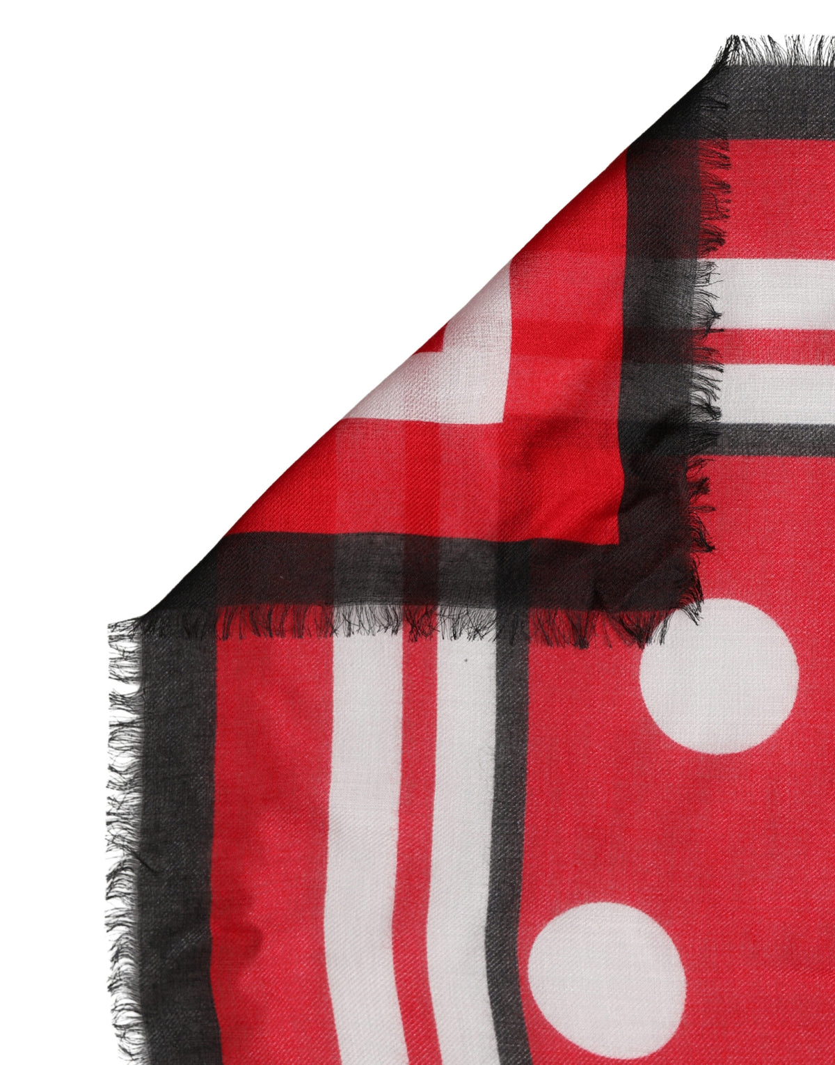 Dolce & Gabbana roter Schal mit Tupfenmuster, 130 cm x 130 cm