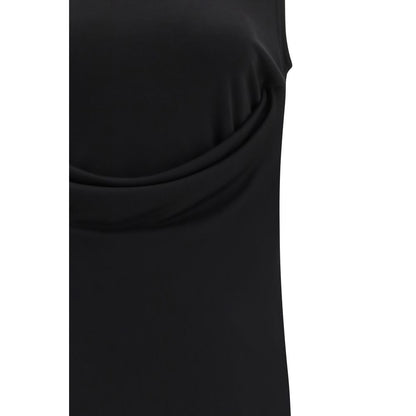 Ami Paris Black Viscose Cocktail Dress