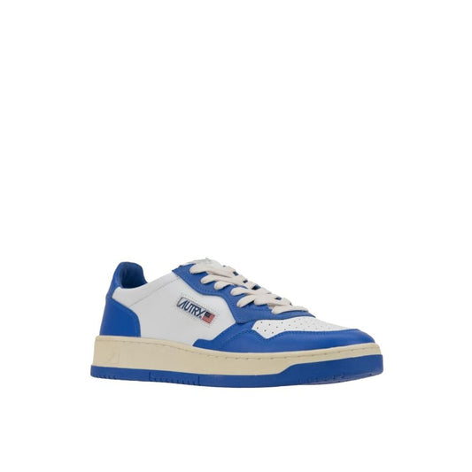 Autry Blue Leather Low Top Sneakers