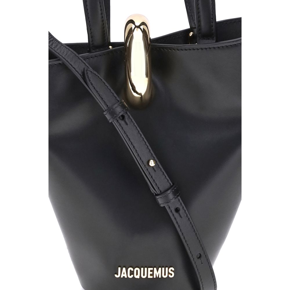 Jacquemus Black Calf Leather Bos Taurus Shoulder Bag