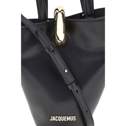 Jacquemus Black Calf Leather Bos Taurus Shoulder Bag