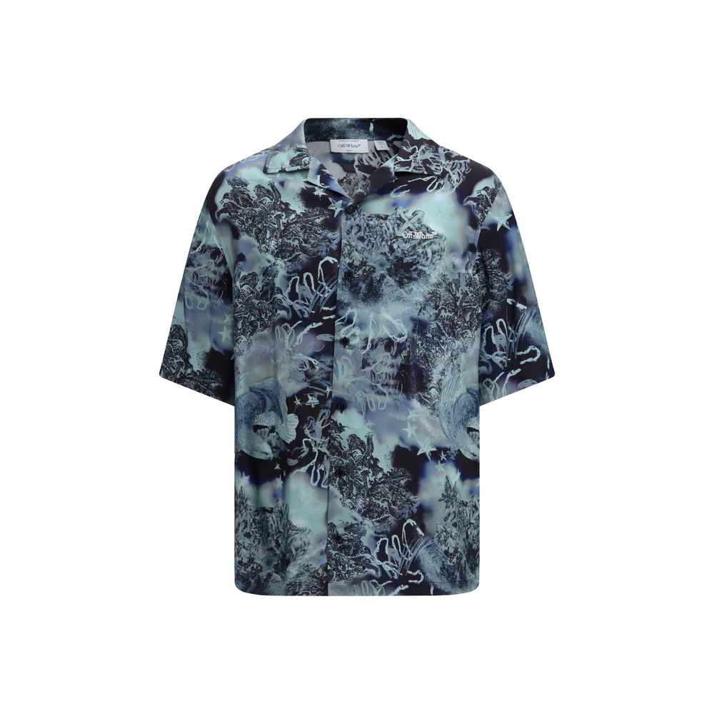 Off-White Multicolor Viscose Pattern Shirt