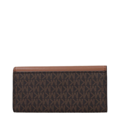 Michael Kors Brown Fabric Wallet