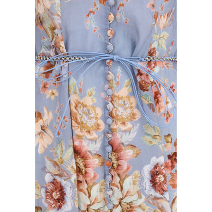 Zimmermann Multicolor Linen Long Dress