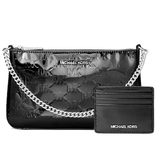 Michael Kors Black Canvas Clutch Bag