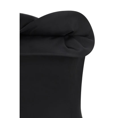 Magda Butrym Black Fleece Wool Corset