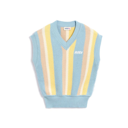 Autry Blue Cotton Waistcoat