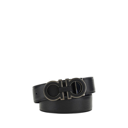 Ferragamo Blue Calf Leather Bos Taurus Belt