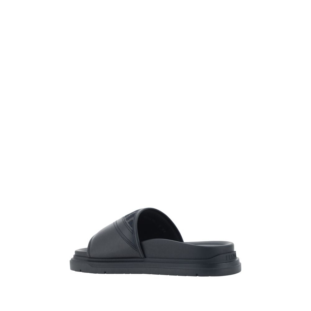 Fendi Gray Fabric Sandals