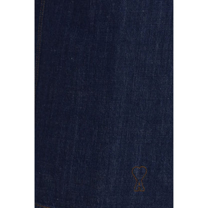 Ami Paris Blue Cotton Casual Dress