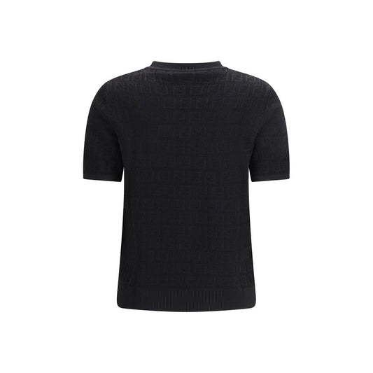 Fendi Black Viscose T-Shirt