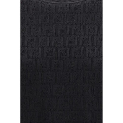 Fendi Black Viscose T-Shirt