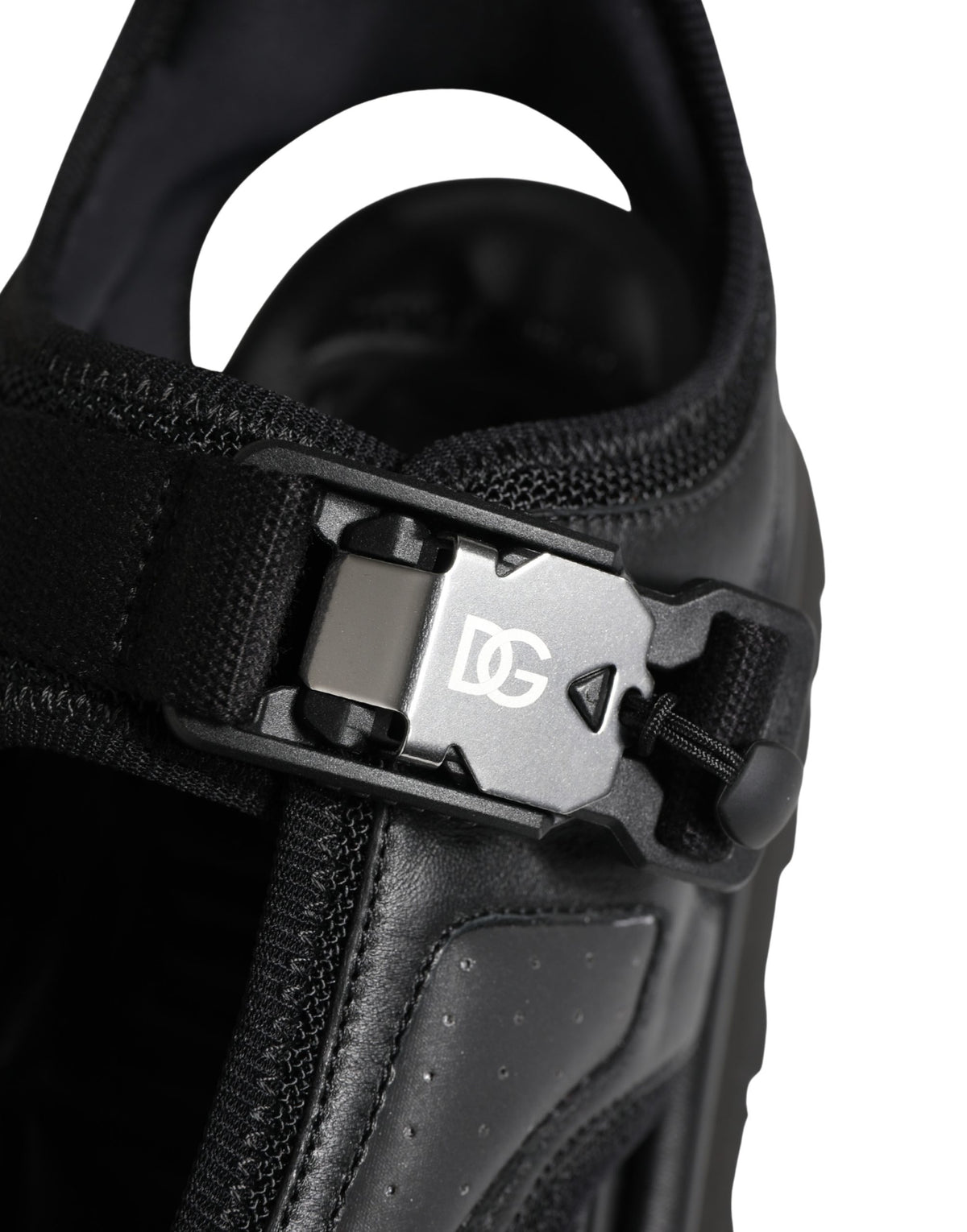 Dolce & Gabbana Schwarze Herren-Chunky-Sandalen mit Logo-Detail