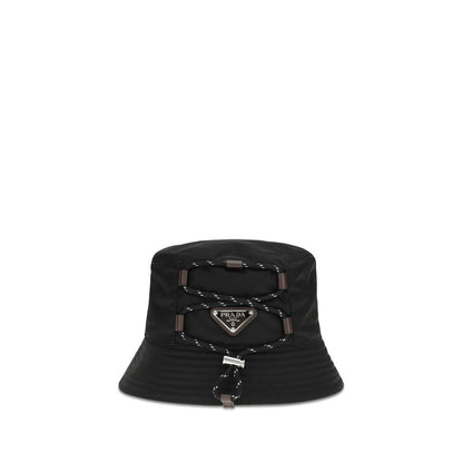 Prada Black Recycled Polyamide Bucket Hat